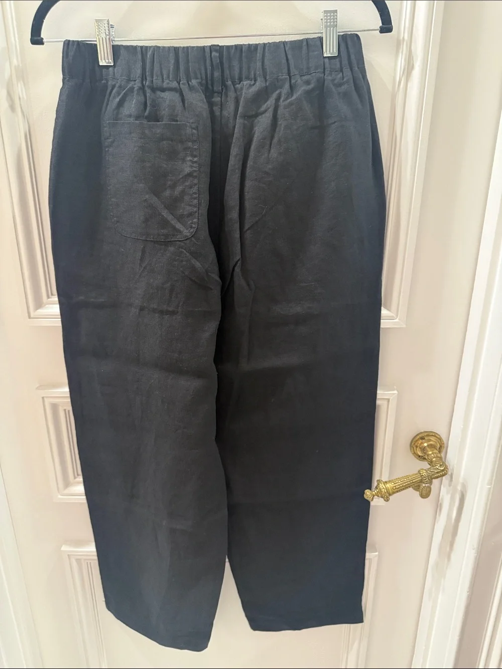 NWT Quince 100% European Linen Pants Black Medium (332)